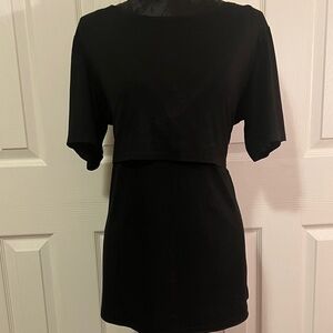 Bearsland Black Short Sleeve Layered Tee